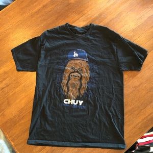 MENS LA DODGERS CHEWBACCA T SHIRT
